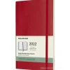 Moleskine 12 mesi - Agenda settimanale rosso scarlatto - Large copertina morbida 2022