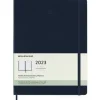 Moleskine 12 mesi - Agenda settimanale blu zaffiro - Extra Large copertina rigida 2023