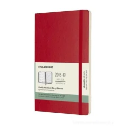Moleskine 18 mesi - Agenda settimanale rossa - Large copertina morbida 2018-2019