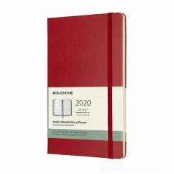 Moleskine 12 mesi - Agenda settimanale rosso - Large copertina rigida 2020