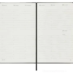 Moleskine 12 mesi - Agenda settimanale verticale nero - Large copertina rigida 2024