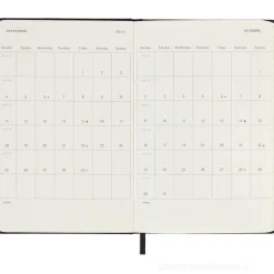 Moleskine 12 mesi - Agenda settimanale orizzontale nero - Pocket copertina rigida 2023