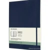 Moleskine 12 mesi - Agenda settimanale blu zaffiro - Extra Large copertina morbida 2022