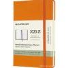 Moleskine 18 mesi - Agenda settimanale arancio cadmio - Pocket copertina rigida 2020-2021