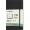 Moleskine 12 mesi - Agenda settimanale orizzontale nero - Pocket copertina morbida 2022