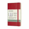Moleskine 12 mesi - Agenda settimanale rosso - Pocket copertina morbida 2020