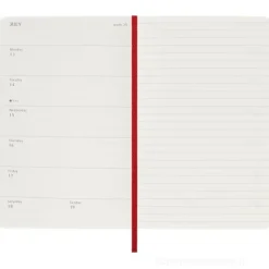 Moleskine 12 mesi - Agenda settimanale rosso scarlatto - Pocket copertina morbida 2026