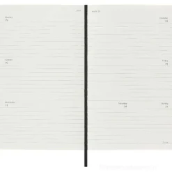 Moleskine 12 mesi - Agenda settimanale orizzontale nero - Large copertina morbida 2024