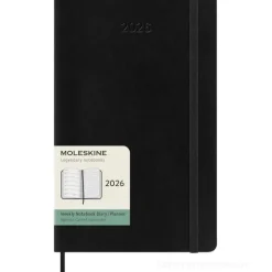 Moleskine 12 mesi - Agenda settimanale nero - Large copertina morbida 2026