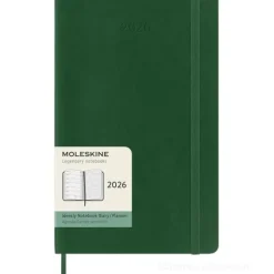 Moleskine 12 mesi - Agenda settimanale verde mirto - Large copertina morbida 2026