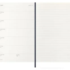 Moleskine 12 mesi - Agenda settimanale blu zaffiro - Large copertina morbida 2026