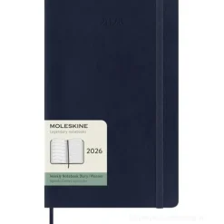 Moleskine 12 mesi - Agenda settimanale blu zaffiro - Large copertina morbida 2026