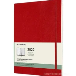 Moleskine 12 mesi - Agenda settimanale rosso scarlatto - Extra Large copertina morbida 2022