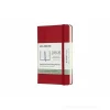 Moleskine 18 mesi - Agenda settimanale orizzontale rossa - Pocket copertina rigida 2019-2020