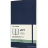 Moleskine 12 mesi - Agenda settimanale orizzontale blu zaffiro - Large copertina morbida 2022