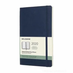 Moleskine 12 mesi - Agenda settimanale blu - Large copertina morbida 2020