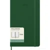Moleskine 12 mesi - Agenda settimanale verde mirto - Large copertina rigida 2026