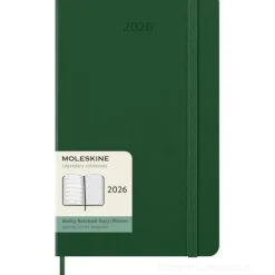 Moleskine 12 mesi - Agenda settimanale verde mirto - Large copertina rigida 2026