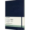 Moleskine 12 mesi - Agenda settimanale blu zaffiro - Extra Large copertina rigida 2022