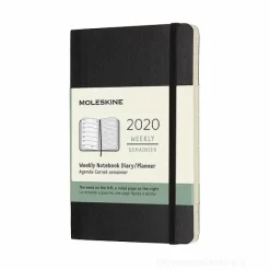 Moleskine 12 mesi - Agenda settimanale nero - Pocket copertina morbida 2020
