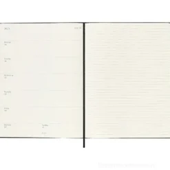Moleskine 12 mesi - Agenda settimanale nero - Extra Large copertina rigida 2024