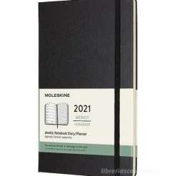 Moleskine 12 mesi - Agenda settimanale nero - Large copertina rigida 2021