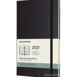 Moleskine 12 mesi - Agenda settimanale verticale nero - Large copertina rigida 2021