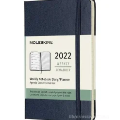 Moleskine 12 mesi - Agenda settimanale blu zaffiro - Pocket copertina rigida 2022