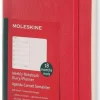 Moleskine 18 mesi - Agenda settimanale rossa - Large Copertina morbida 2016-2017