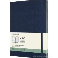 Moleskine 12 mesi - Agenda settimanale blu zaffiro - Extra Large copertina rigida 2021