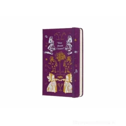Moleskine 18 mesi - Agenda settimanale Limited Edition Alice in Wonderland viola - Pocket copertina rigida 2019-2020