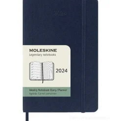 Moleskine 12 mesi - Agenda settimanale blu zaffiro - Pocket copertina morbida 2024