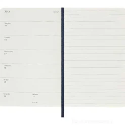 Moleskine 12 mesi - Agenda settimanale blu zaffiro - Pocket copertina morbida 2024
