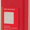 Moleskine 12 mesi - Agenda settimanale panoramic rossa – Slim Copertina rigida 2017