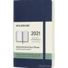 Moleskine 12 mesi - Agenda settimanale blu zaffiro - Pocket copertina morbida 2021