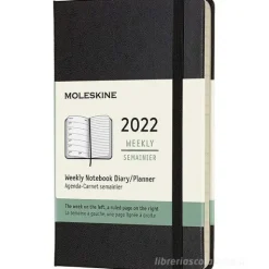 Moleskine 12 mesi - Agenda settimanale nero - Pocket copertina rigida 2022