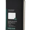 Moleskine 18 mesi - Agenda settimanale notebook - Pocket - Copertina rigida nera 2015-2016