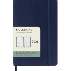 Moleskine 12 mesi - Agenda settimanale blu zaffiro - Pocket copertina morbida 2026