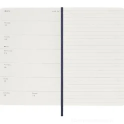 Moleskine 12 mesi - Agenda settimanale blu zaffiro - Pocket copertina morbida 2026