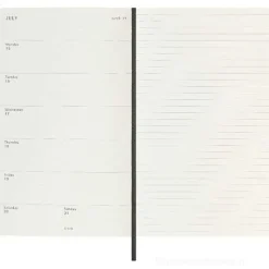 Moleskine 12 mesi - Agenda settimanale nero - Large copertina morbida 2024