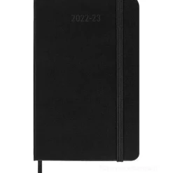 Moleskine 18 mesi - Agenda settimanale orizzontale nero - Pocket copertina rigida 2022-2023