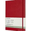 Moleskine 12 mesi - Agenda settimanale rosso - Extra Large copertina rigida 2020