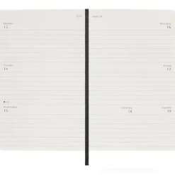 Moleskine 12 mesi - Agenda settimanale orizzontale nero - Pocket copertina morbida 2026