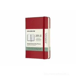 Moleskine 18 mesi - Agenda settimanale rossa - Pocket copertina rigida 2019-2020
