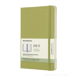 Moleskine 18 mesi - Agenda settimanale verde - Large copertina rigida 2018-2019