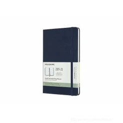 Moleskine 18 mesi - Agenda settimanale orizzontale blu - Large copertina rigida 2019-2020