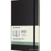 Moleskine 12 mesi - Agenda settimanale verticale nero - Large copertina rigida 2022