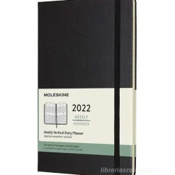 Moleskine 12 mesi - Agenda settimanale verticale nero - Large copertina rigida 2022