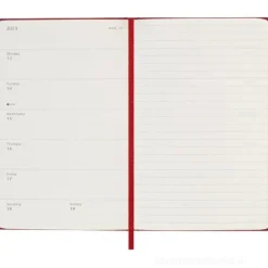 Moleskine 12 mesi - Agenda settimanale rosso scarlatto - Pocket copertina rigida 2026