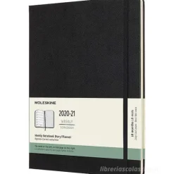 Moleskine 18 mesi - Agenda settimanale nera - X-Large copertina rigida 2020-2021